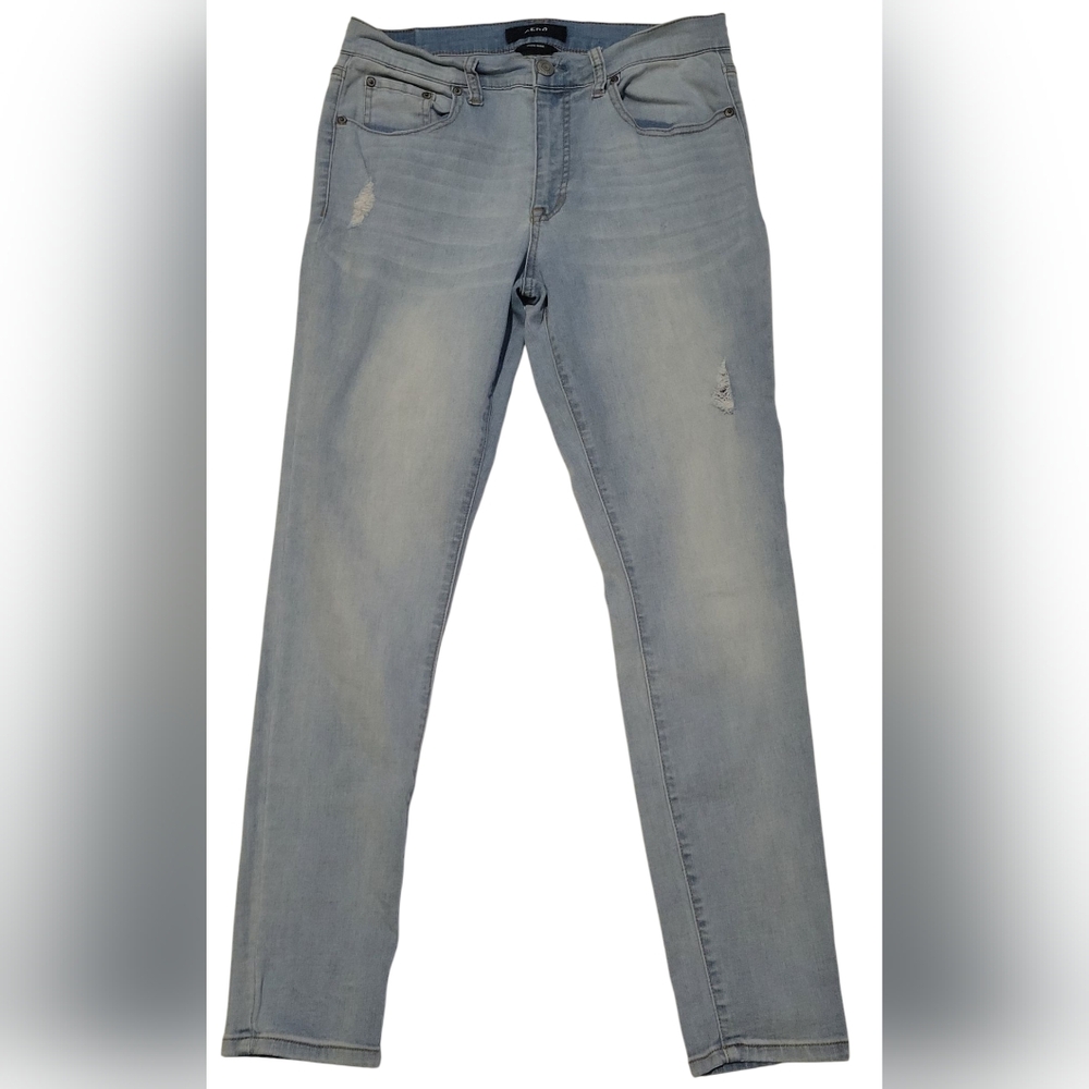 Aero Women's Light Blue Distressed Jeans Size 10 High Rise